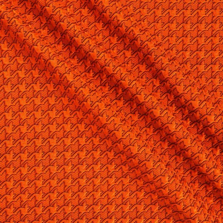 Orange padded jacquard